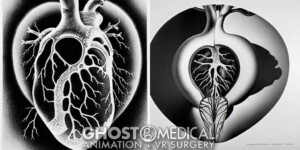 AI generated image of a human heart in the style of Ansel Adams