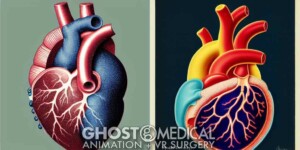 AI generated image of a human heart in the style of Walt Disney