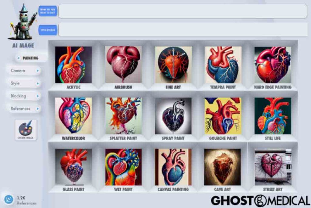 AI image reference for AI image generator painting styles