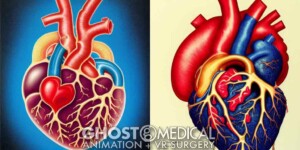 AI generated image of a human heart in the style of David Mann