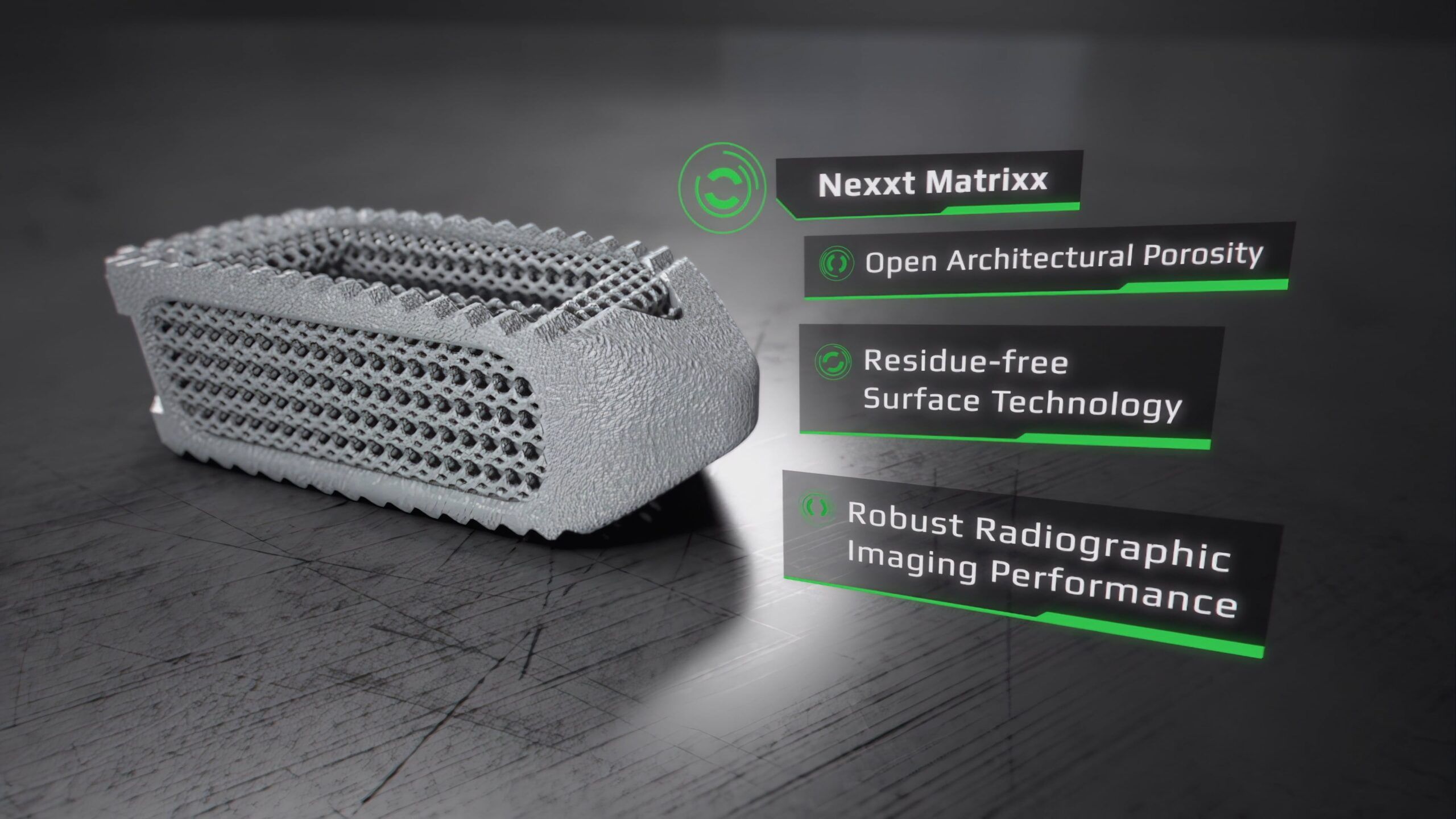 Nexxt Spine, Ghost Productions, Matrixx implant, medical device, spinal stabilization, spinal fusion, innovative design, advanced materials, surgeons, patients, medical professionals, benefits, cutting-edge technology, expertise, spinal medicine.