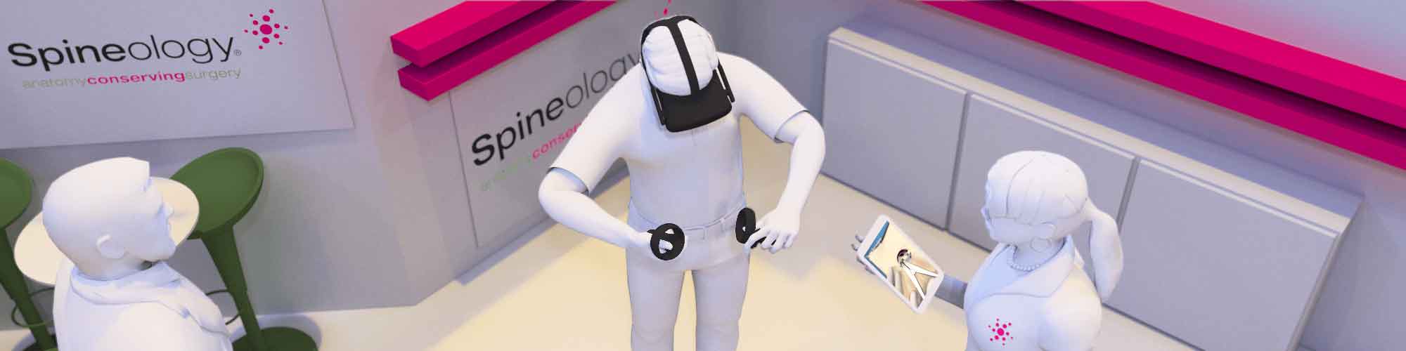 Spineology Medical Conference Booth showcasing advanced spinal health solutions, including implants, instruments, and techniques. Expert surgeons and researchers available for education and consultation. Improve patient outcomes and enhance surgical procedures with Spineology.