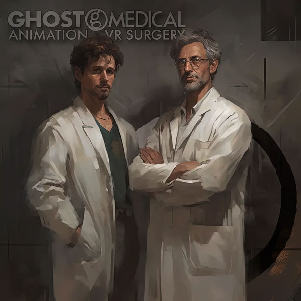 Two doctors dressed in white coats standing next to each other, discussing patient care and collaborating to improve the future of medicine.