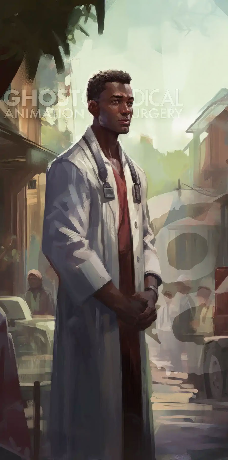 An AI-generated illustration depicts a group of medical professionals, including doctors, nurses, and technicians, in the style of Renaissance artist Raphael. Each figure is depicted in detail, with intricate clothing and facial expressions conveying their expertise and dedication to patient care. This innovative use of AI technology is helping to transform healthcare, making it more efficient, accurate, and accessible to patients around the world.