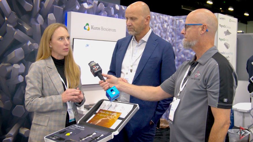 The North American Spine Society (NASS) 2023, held in the vibrant city of Los Angeles, brought together some of the brightest minds in spine health and medical technology. Among the participants was Kuros Biosciences, a Swiss-headquartered global innovation company with a mission to revolutionize spinal fusion through superior biologics. In an exclusive interview with Doctech.live, Kuros Biosciences showcased its groundbreaking technology, MagnetOs, and Fibrin-PTH, offering new hope for patients suffering from spinal-related pain. Let's dive into the insights shared by Katherine Sage, an orthopedic surgeon, and Joost DeBruijn, President Innovation & Strategy at Kuros Biosciences, during this enlightening conversation.