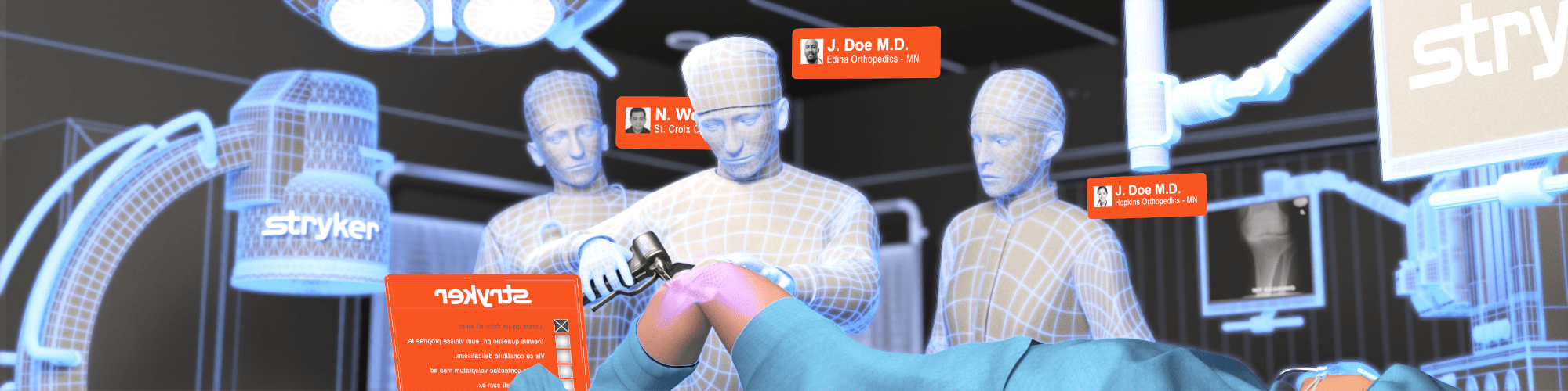 virtual reality simulated training session